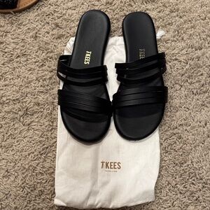 TKEES Black Strappy Sandals